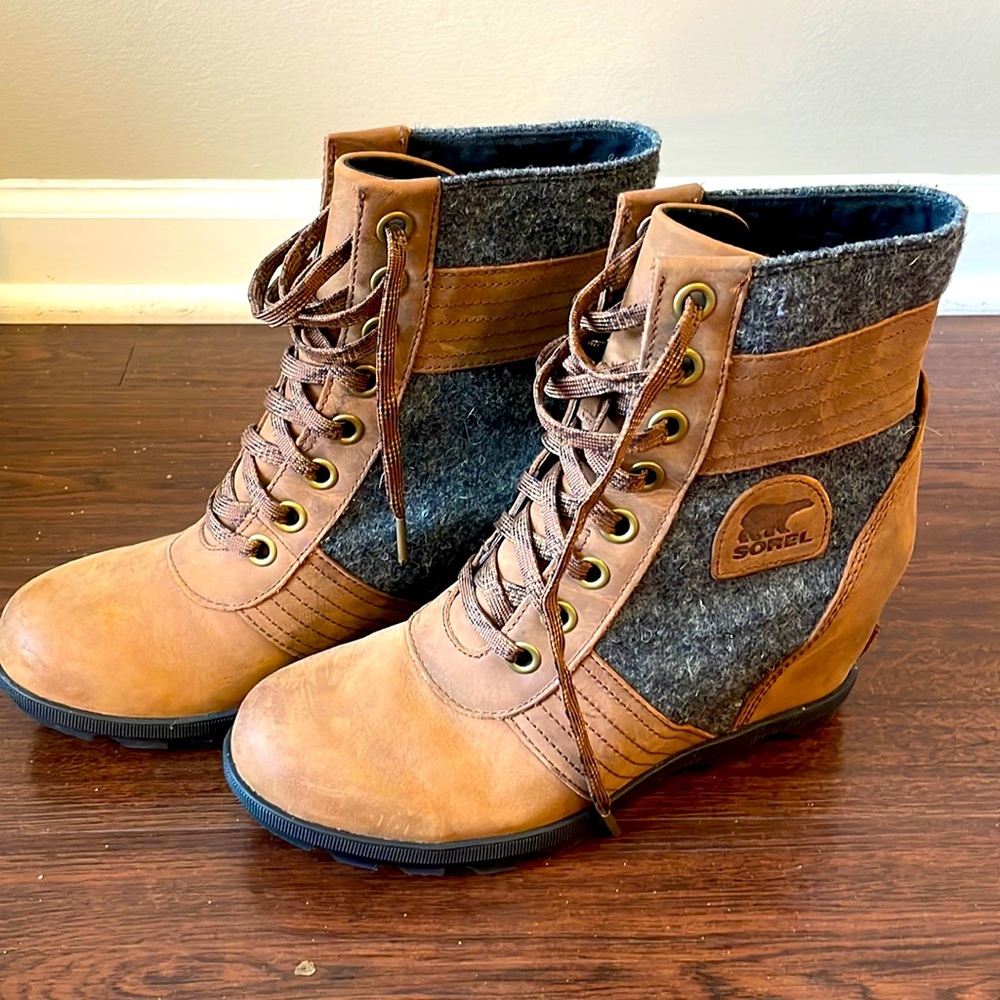 COPY - Sorel Wedge Combat Boot Brown and Gray